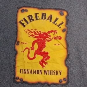 Fireball whisky men's large sized t shirt